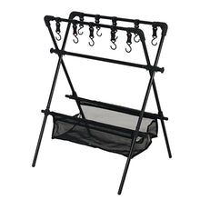 Charger l&#39;image dans la galerie, Picnic and Camping Multifunctional Outdoor Folding Drying + Storage Shelf/Rack
