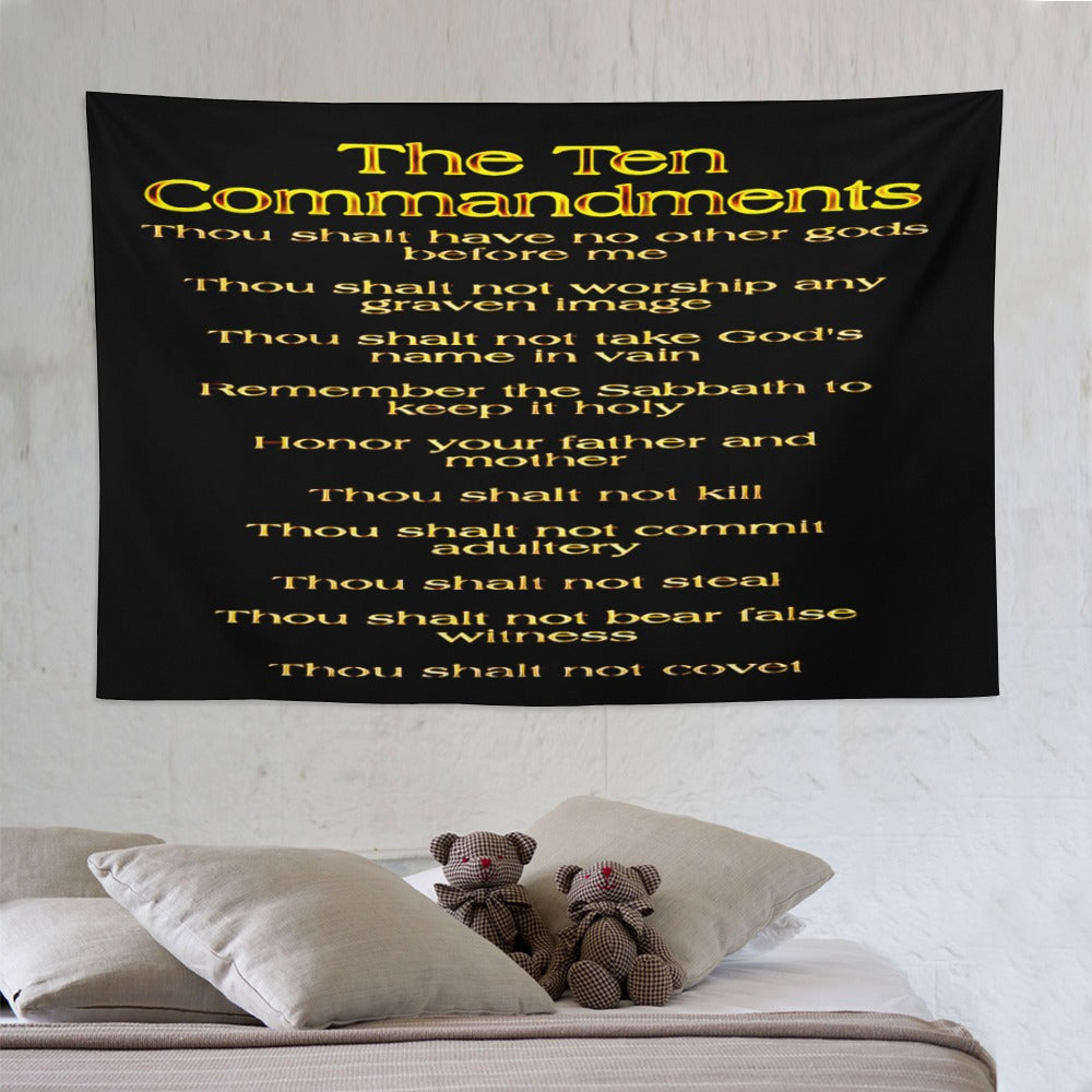 Ten Commandments 01 Super Soft Wall Tapestry 7.6ft (W) x 5ft (H) (Horizontal)