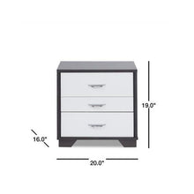 Charger l&#39;image dans la galerie, ACME Eloy Nightstand in White &amp; Black
