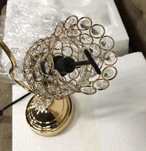 Cargar imagen en el visor de la galería, 18.75&quot; Rose Gold Floral Two Trumpet Glam Metal Table Lamp
