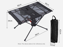 Carica l&#39;immagine nel visualizzatore di Gallery, Portable Ultra Light Folding Camp Table with Cup Holders (Black/Blue)
