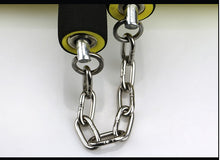 Carica l&#39;immagine nel visualizzatore di Gallery, Sponge Nunchakus with Stainless Steel Chain (Black/Yellow)
