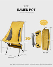 Cargar imagen en el visor de la galería, Portable Folding Outdoor Heighten Moon Chair (Black, Gray, Yellow, Orange)
