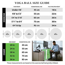 Cargar imagen en el visor de la galería, Pelota de equilibrio para ejercicios de yoga brillante de PVC engrosado (45 cm / 55 cm / 65 cm / 75 cm / 85 cm)
