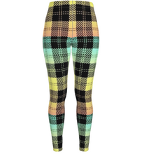 Load image into Gallery viewer, Picture Plaided 01-01 Designer Cindy High Waist Leggings

