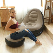 Load image into Gallery viewer, Inflatable Air Mattress with Leg Stool for Indoor/Outdoor Use (3 colors)
