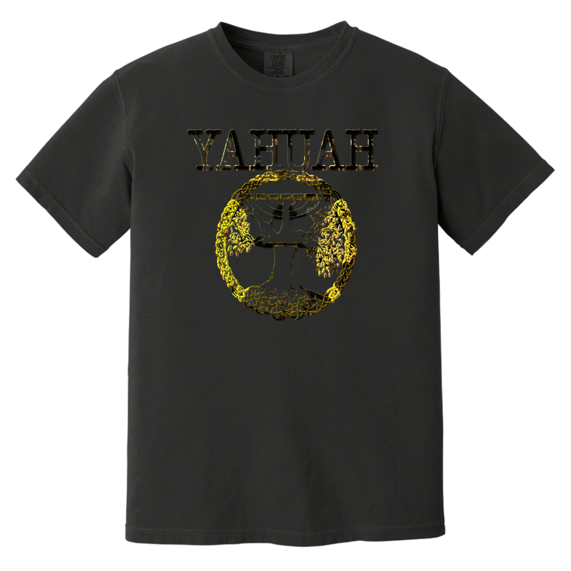 Yahuah Yahusha 04 Camiseta de algodón teñida en prenda pesada de diseñador para hombre 