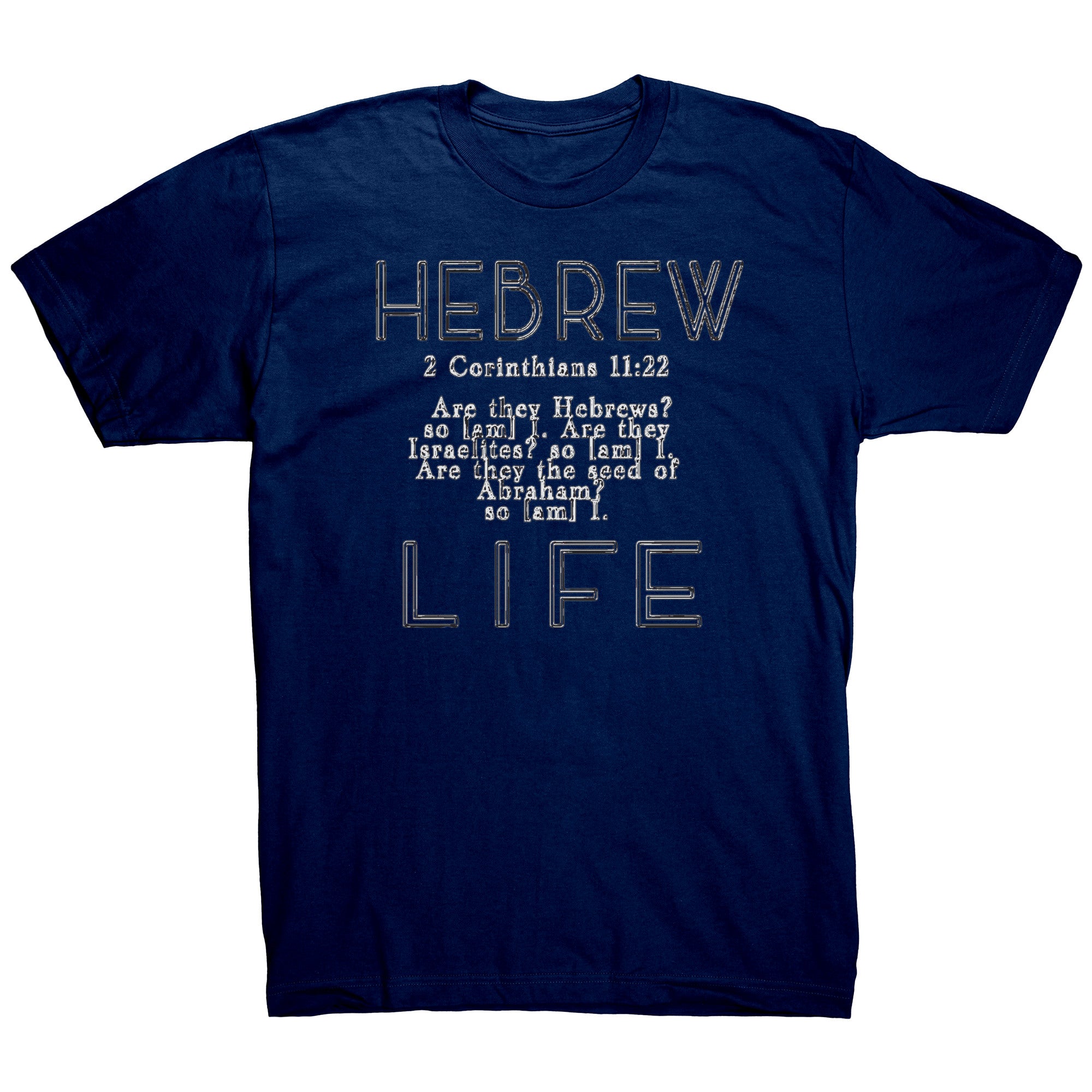 Hebrew Life 02-07 Camiseta de algodón American Apparel de diseñador para hombre (6 colores) 