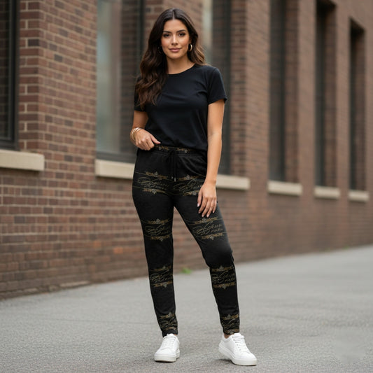 Hebrew Woman 01-01  Designer Open Bottom Lounge Joggers