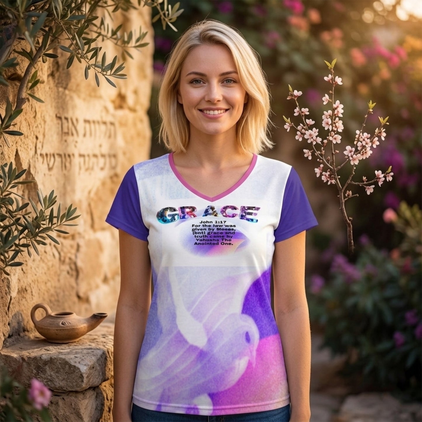 Grace 101-01 Women's V-neck T-shirt