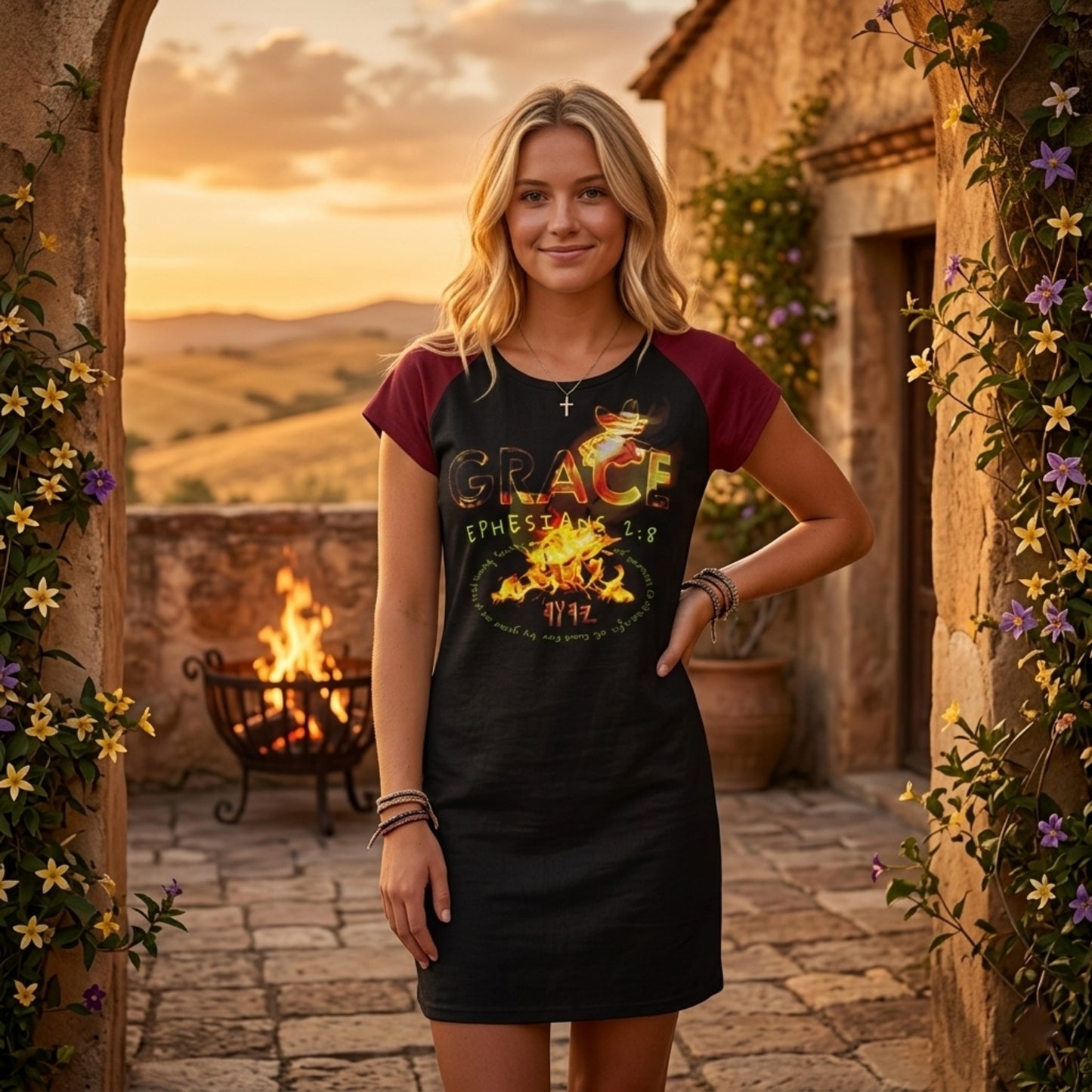 Grace 101-01 Designer Tunic T-shirt Dress