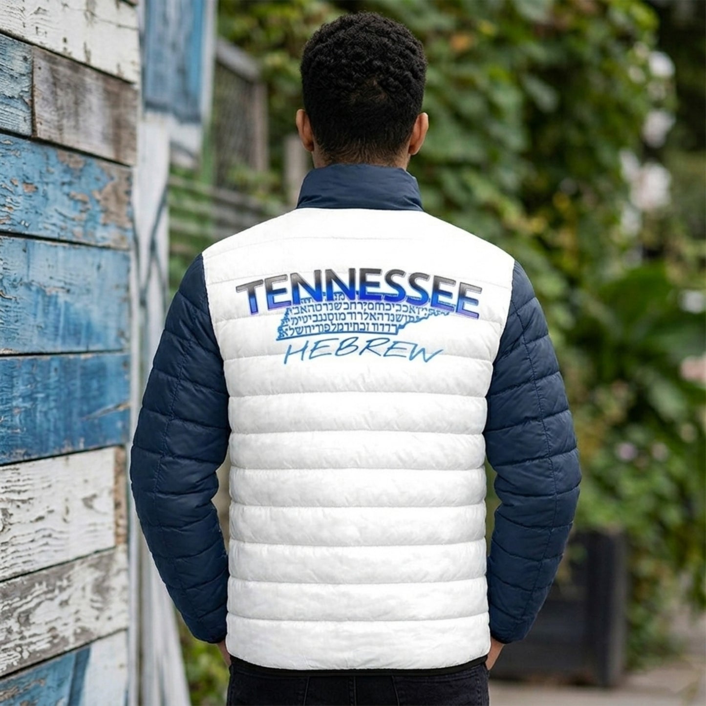 Tennessee Hebrew 01-02: The Cobalt Alloy Men's Stand Collar Puffer Jacket