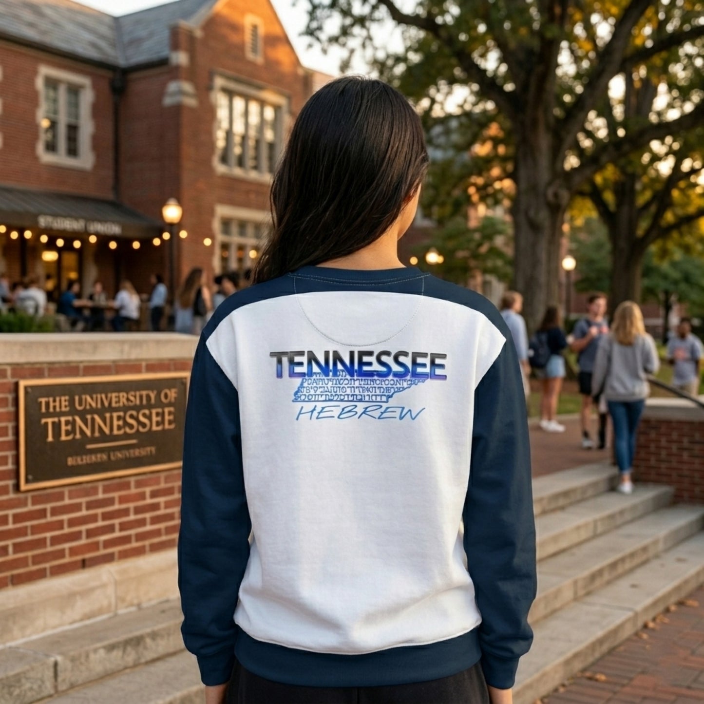 Tennessee Hebrew 01-02: The Cobalt Alloy Recycled Polyester Unisex Sweatshirt | Brushed Fleece Pullover