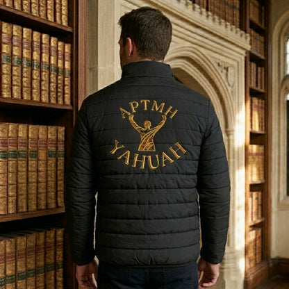 All Praise The Most High Yahuah 01-01 Men's Puffer Jacket, Black