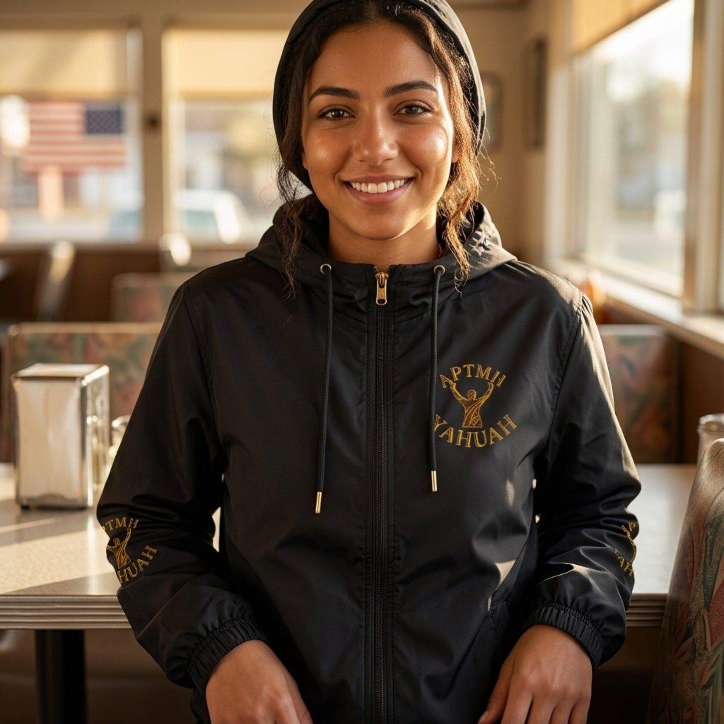 All Praise The Most High Yahuah 01-01 Designer Independent Trading Co. Unisex Windbreaker (4 colors)