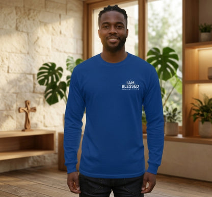 I AM BLESSED 01-01 Designer American Apparel Unisex Long Sleeve Tee (4 colors)