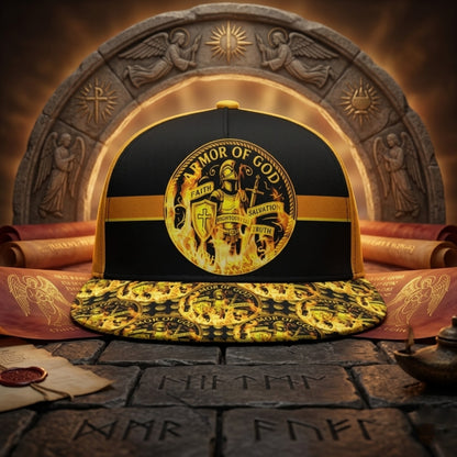 ARMOR OF GOD 01 Designer Peaked Snapback Cap