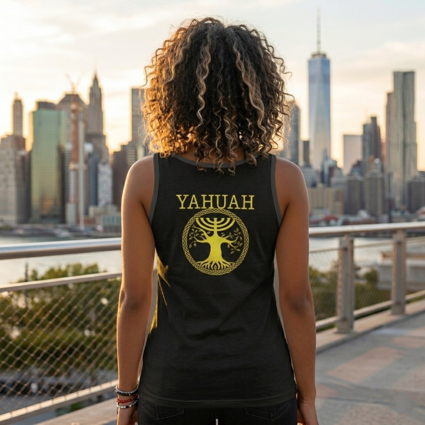Yahuah-Tree of Life 02-01 Elect - Camiseta sin mangas con cuello redondo para mujer 