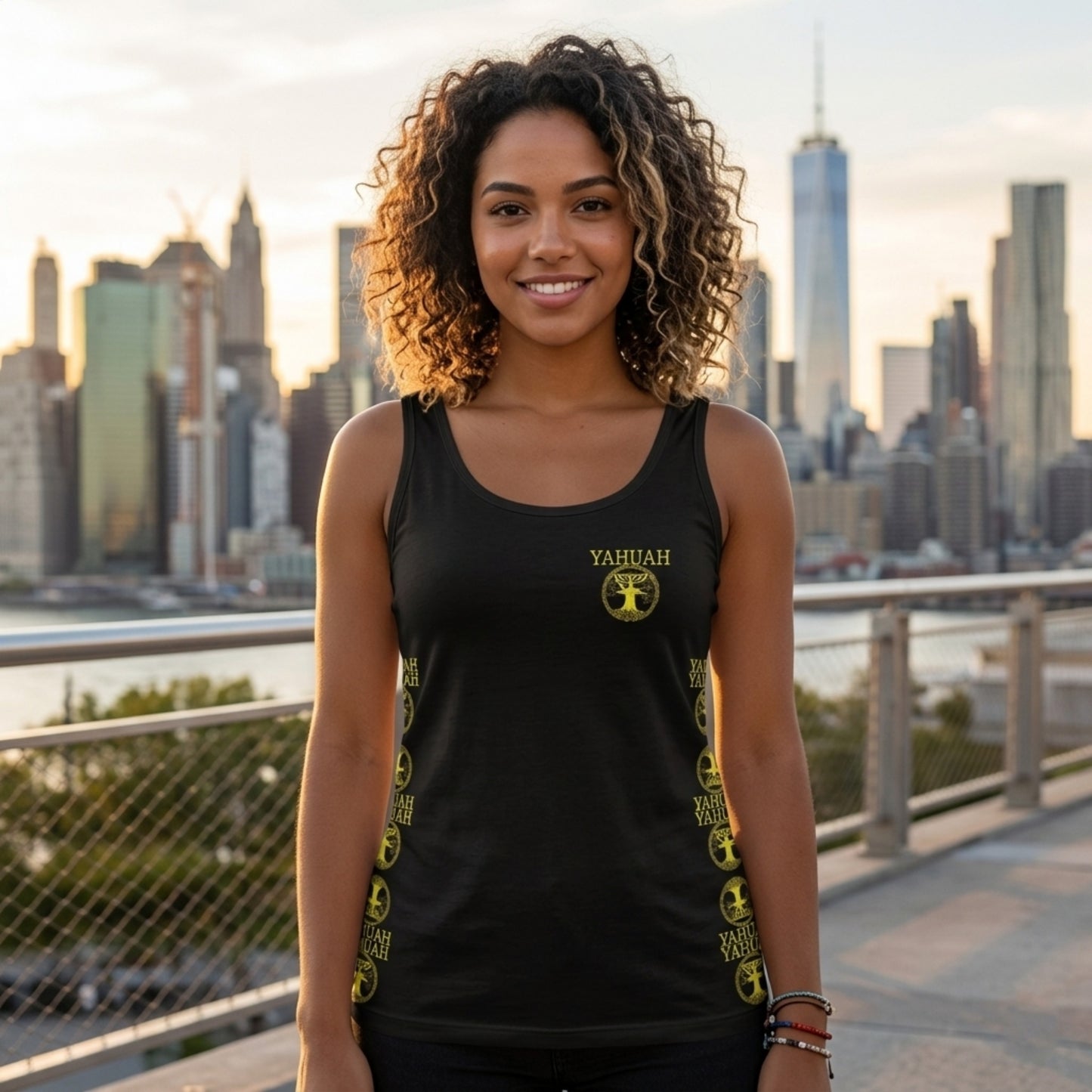 Yahuah-Tree of Life 02-01 Elect - Camiseta sin mangas con cuello redondo para mujer 