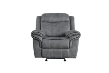 Carica l&#39;immagine nel visualizzatore di Gallery, ACME Zubaida Velvet Glider Recliner, 2-Tone Gray
