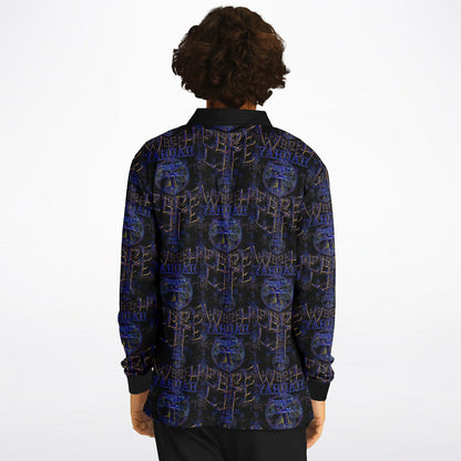 Hebrew Life 01-02 Men’s Designer Long Sleeve Polo Shirt