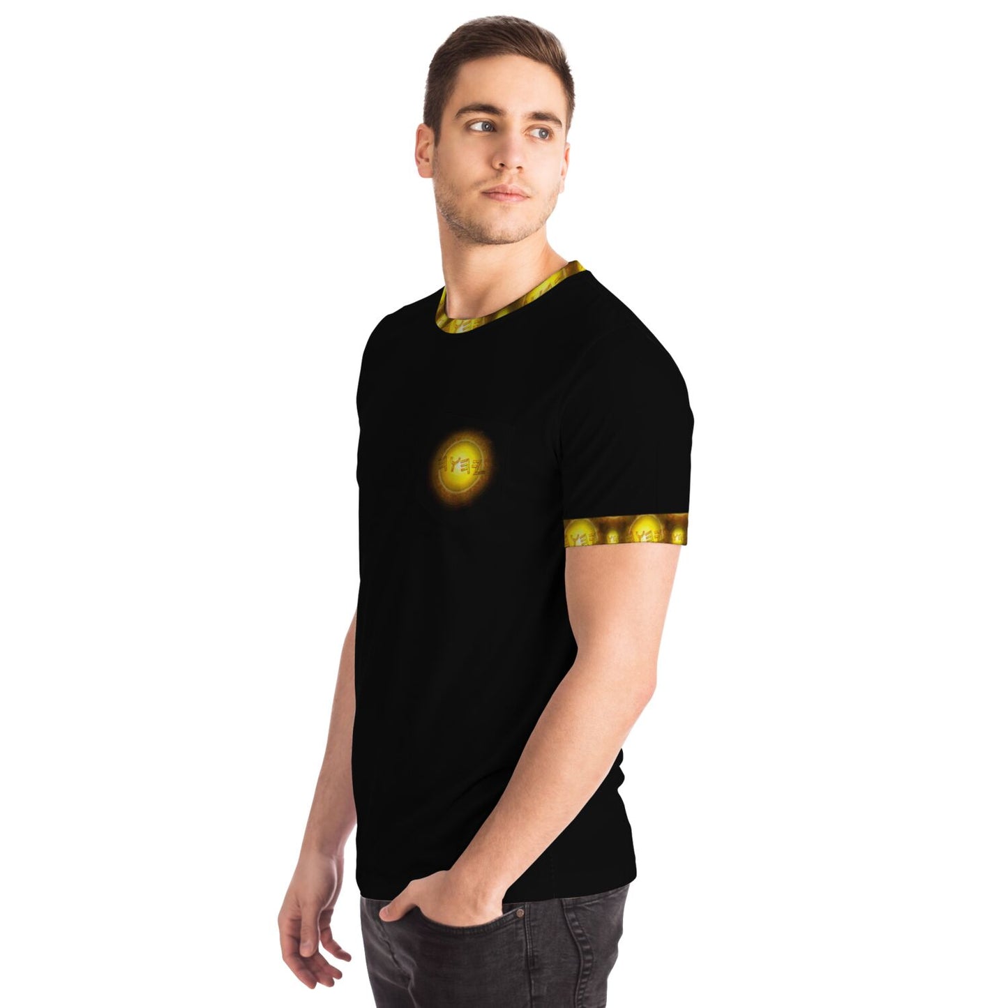 Creator Yahuah 01: Sun, Earth & Fire Designer Unisex Pocket T-shirt