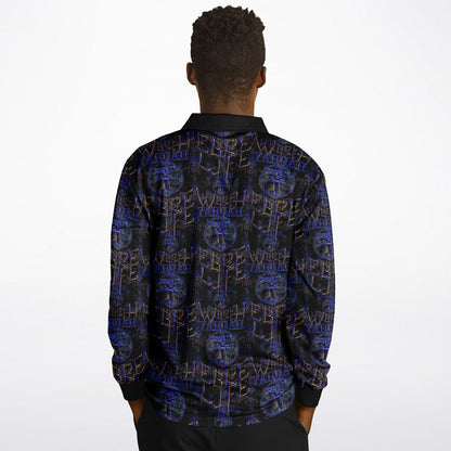 Hebrew Life 01-02 Men’s Designer Long Sleeve Polo Shirt