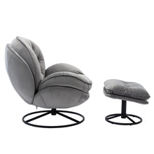 Load image into Gallery viewer, Accent Lounge Gaming Chair with Ottoman, Grey

