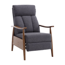Load image into Gallery viewer, COOLMORE Wood Frame Accent Lounge Armchair, Dark Gray

