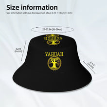 Carica l&#39;immagine nel visualizzatore di Gallery, Yahuah-Tree of Life 02-01 Royal Designer Reversible Reflective Bucket Hat
