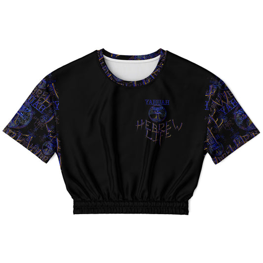 Hebrew Life (01–02) | Fashion Triblend Cropped Short-Sleeve Sweatshirt