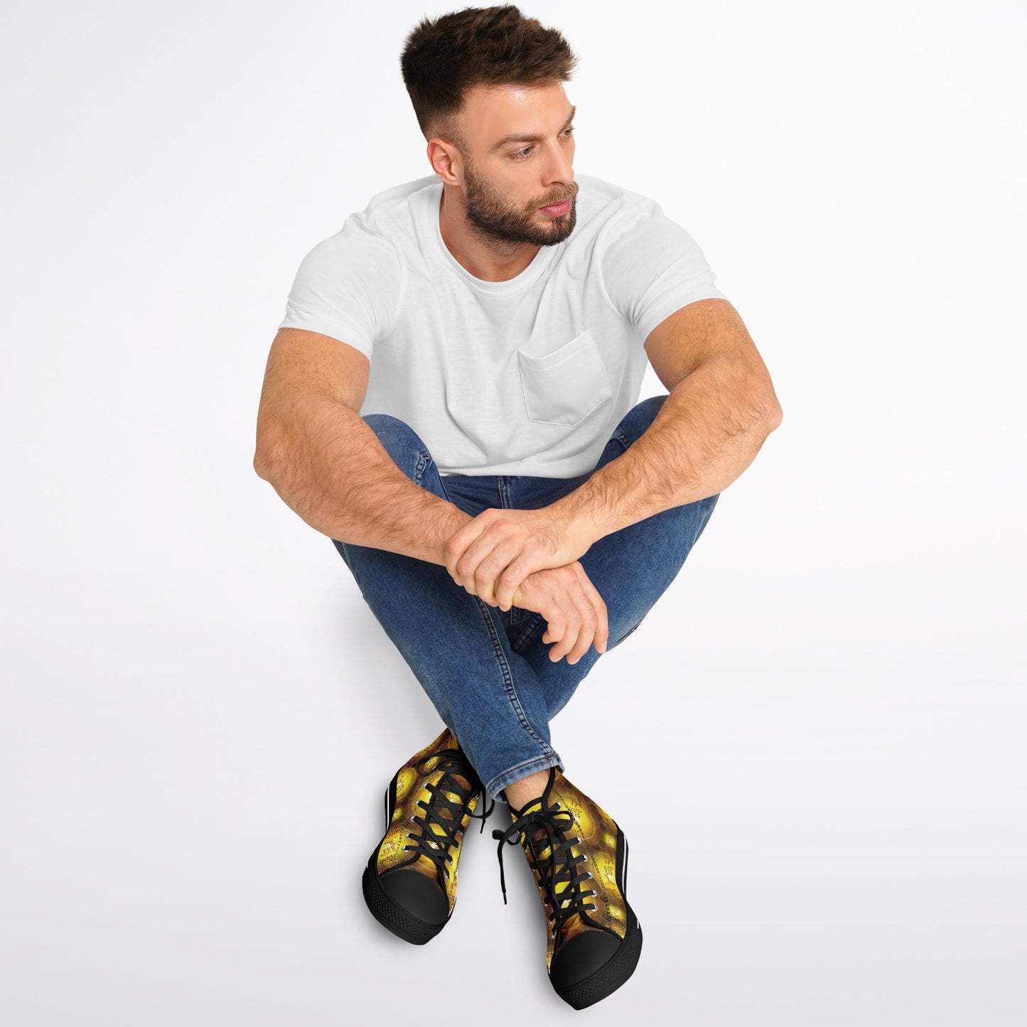 Creator Yahuah 01: Sun, Earth & Fire Urban Peak High Top Unisex Canvas Shoes