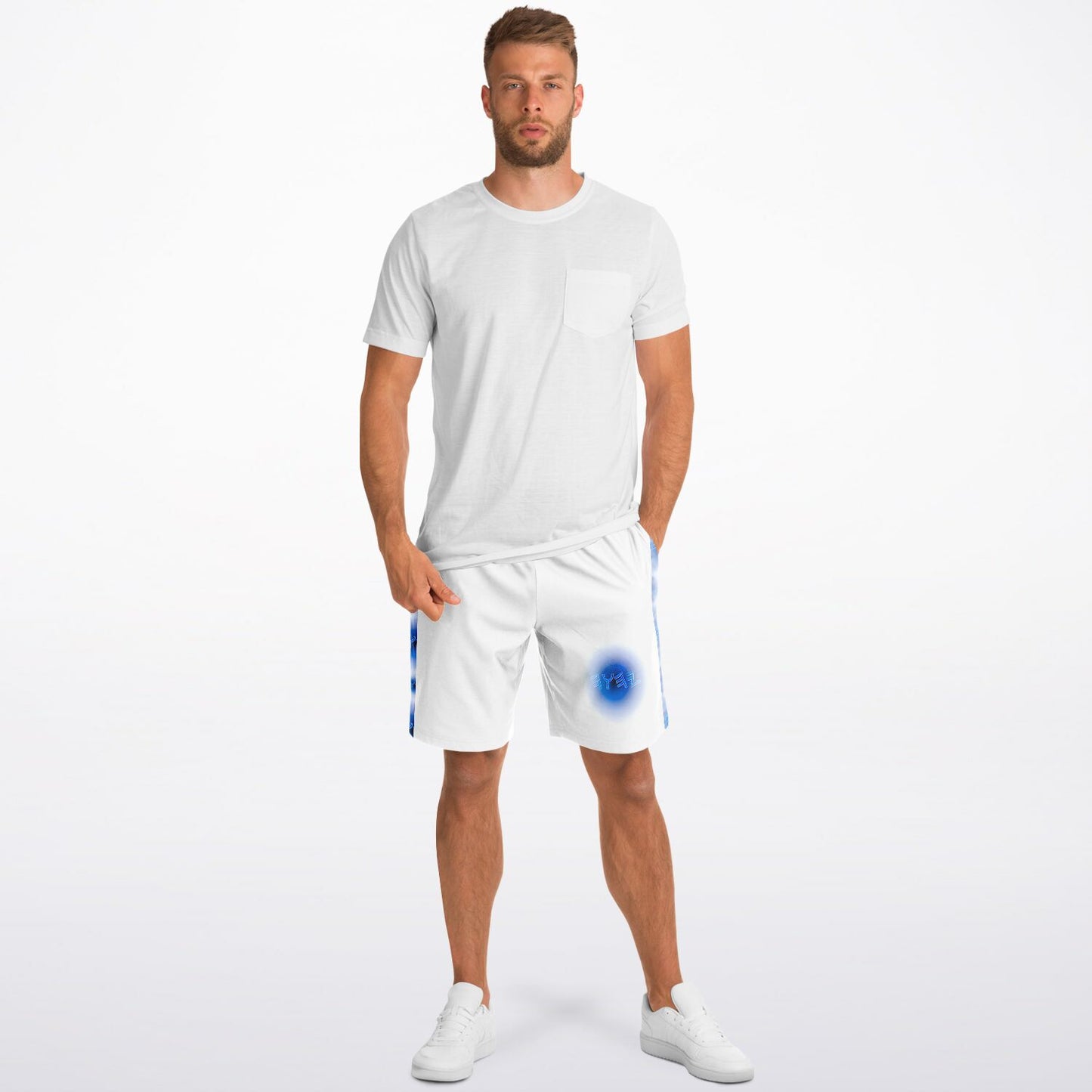 Creator Yahuah 01: Moon, Air & Water Men's Designer Triblend Jogger Shorts