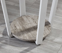 Cargar imagen en el visor de la galería, Elysian Contemporary Round End Table with Shelf, Gray
