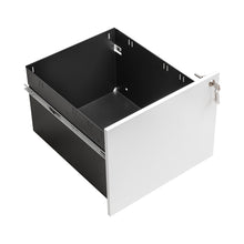Charger l&#39;image dans la galerie, 2 Drawer Steel Mobile Rolling File Cabinet with Lock on Anti-tilt Wheels (White)
