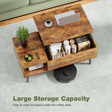 Carica l&#39;immagine nel visualizzatore di Gallery, Sweetcrispy Lift Top Wood Coffee Storage Table with Hidden Compartment
