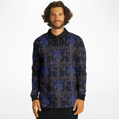 Hebrew Life 01-02 Men’s Designer Long Sleeve Polo Shirt