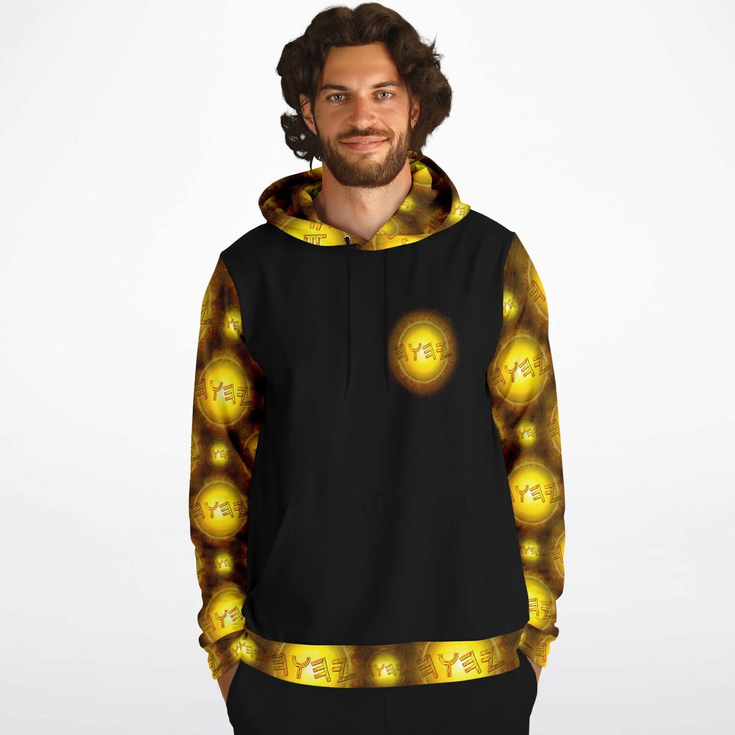 Creator Yahuah 01: Sun, Earth & Fire Designer Triblend Fleece Lined Unisex Hoodie