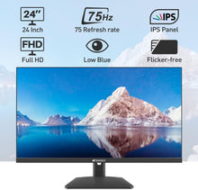 Load image into Gallery viewer, Sansui 24 inch IPS FHD 1080P 75HZ HDR10 Computer Monitor with HDMI, VGA,DP Ports Frameless/Eye Care/Ergonomic Tilt/Speakers Built-in(ES-24X5A HDMI Cable Included)
