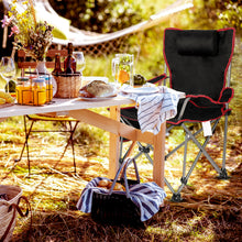 Charger l&#39;image dans la galerie, YSSOA Reclining Camping Chair with Removable Footrest (Black)
