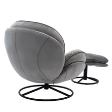 Load image into Gallery viewer, Accent Lounge Gaming Chair with Ottoman, Grey

