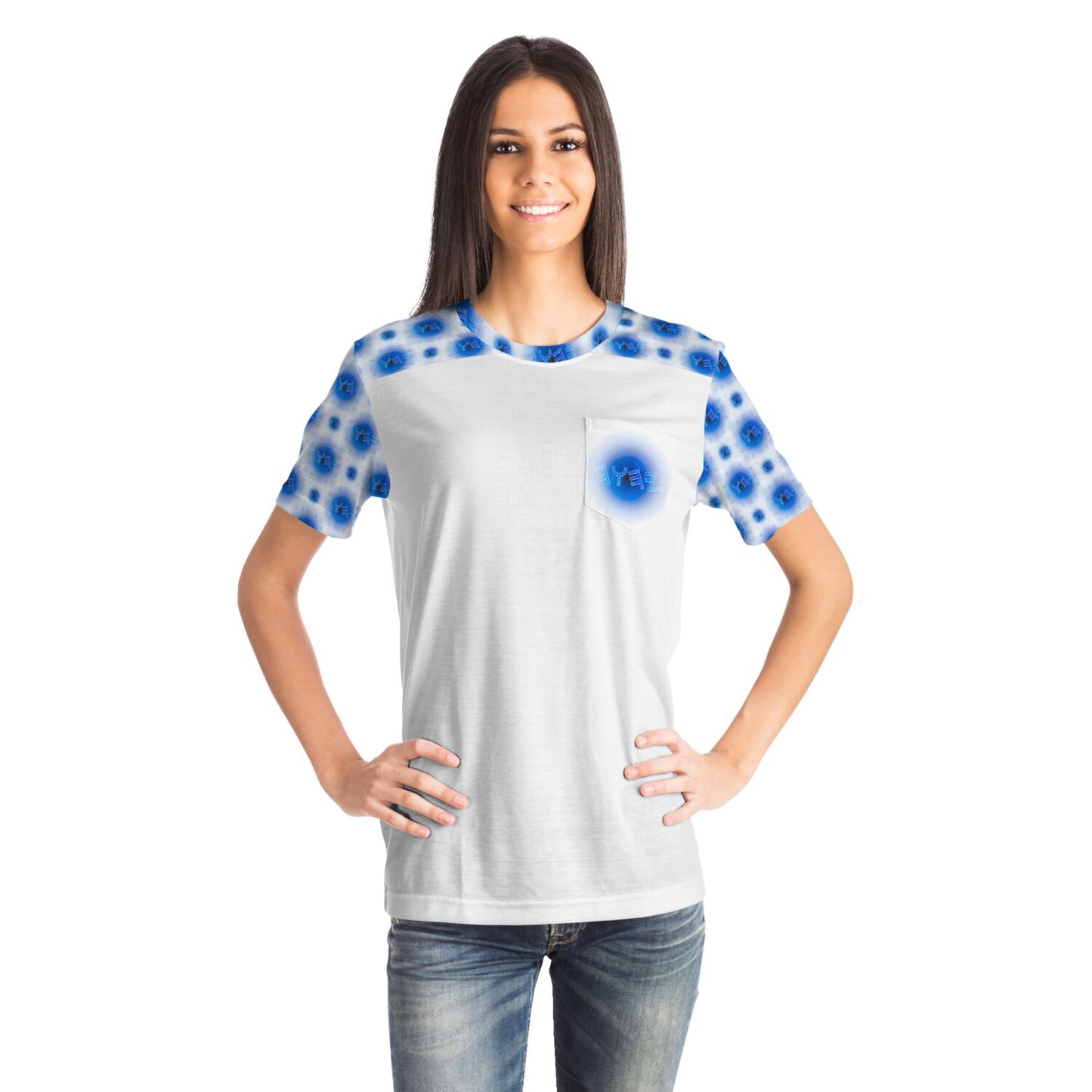 Creator Yahuah 01: Moon, Air & Water Designer Unisex Pocket T-shirt