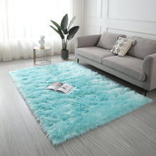 Load image into Gallery viewer, &quot;Cozy Collection&quot; Ultra Soft Fluffy Faux Fur Sheepskin Area Rug, Teal
