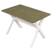 Cargar imagen en el visor de la galería, TOPMAX Farmhouse Rustic Wood Kitchen Dining Table with X-shape Legs, Gray Green
