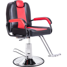 Charger l&#39;image dans la galerie, Deluxe Reclining Chair with Heavy Duty Pump for Beauty Salon, Barber and Tattoo Shop, Red
