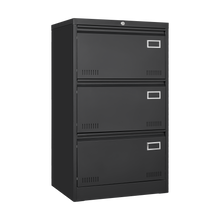 Load image into Gallery viewer, 3 Drawer Locking Metal Lateral File Cabinet
