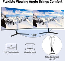 Load image into Gallery viewer, Sansui 22 Inch IPS 75Hz FHD 1080P HDMI VGA Ports Computer Monitor Ultra-Thin Tilt Adjustable VESA Mount Compatible with Eye Comfort 178° Wide Viewing Angle for Game and Office
