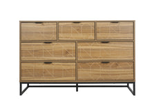 Carica l&#39;immagine nel visualizzatore di Gallery, Modern 7 Drawer Wood Dresser, Walnut Color
