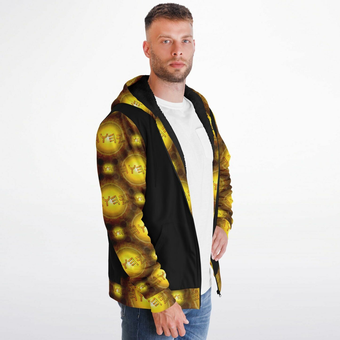 Creator Yahuah 01: Sun, Earth & Fire Designer Microfleece Unisex Zip Hoodie