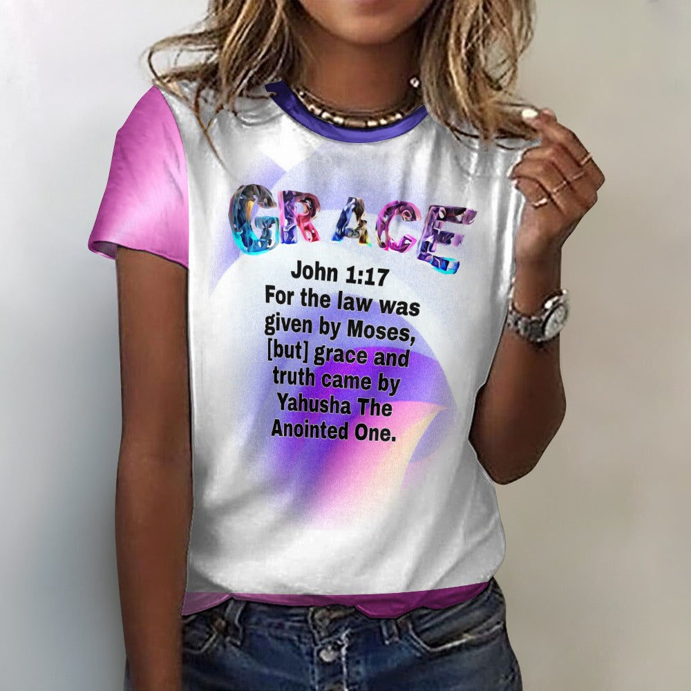 Grace 101-02 Camiseta de algodón de diseñador para mujer 